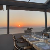   at Aris Restaurant in Santorini