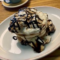 Banana & salted caramel pancakes  at The Breakfast Club in Brighton