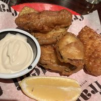 Courgette fritti w vegan mayo (bit greasy )  at Fratelli in Newcastle Upon Tyne