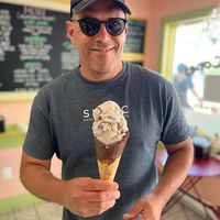 Me and my Vegan Ice Cream  at Newport Sticks & Cones in Newport