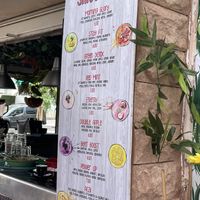 Smoothie menu  at Flo's in Tenerife