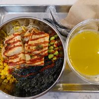 Bowl and a soda at Rice Bar - Market Place in Washington