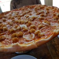 Smart buffalo chicken pizza (Vegan!) at Pizzetta in Mystic