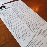 Vegan Menu at Pizzetta in Mystic