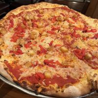 chicken parm pizza w/ roasted red peppers   at Pizzetta in Mystic