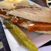 Buffalo chick’n panini  at Pizzetta in Mystic