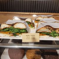 Surprised to see  a veggie bagel at Syra Coffee - Passeig Sant Joan in Barcelona