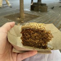 Banana bread with tahini topping € 3,30  at Syra Coffee - Passeig Sant Joan in Barcelona