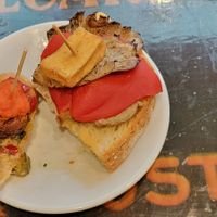 Different vegan options at Aldapa in Pamplona