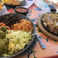 Fajitas with just veggies at Miguel's Mexican Restaurant in Bangor