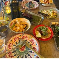 Beautiful dinner wear and delicious vegan food  at Roberta in Copenhagen