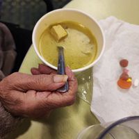 Coconut Tofu soup at Roots - UCSD in La Jolla