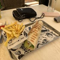 Falafel wrap  at Chapter One in Gran Canaria