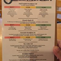 Elegantly formed menu. at Sugar Daddy's Café in Worcester