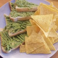 Avocado toast (minus red onion & chilli flakes) at Sugar Daddy's Café in Worcester