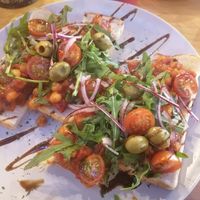 Red pepper tartine at Sugar Daddy's Café in Worcester