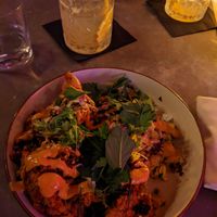 Fried lion's mane mushrooms at Honey Moon Spirit Lounge in Austin