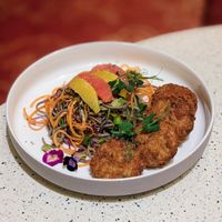 Vegan Thai Fish Cake & Roasted Sesame Soba Salad at Casserole in Central Singapore