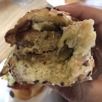 Vegan burger  at Baztan Pintxos & Bar in San Sebastian