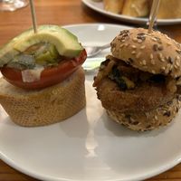 The two vegan options   at Baztan Pintxos & Bar in San Sebastian
