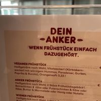 Menu  at Anker - Hoher Markt in Vienna