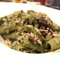 Paccheri con pesto di rucola, pomodori secchi e mandorle tostate  at Anca Massa in Lido Di Jesolo
