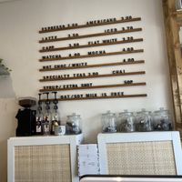 Coffee menu  at Chunk in Leeds