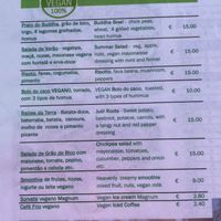 menu  at Bayside in Paul Do Mar
