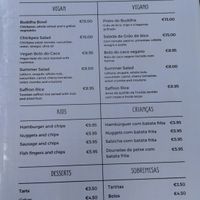 Menu at Bayside in Paul Do Mar