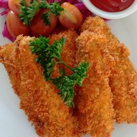 eggplant tonkatsu, swap out sauce (it has Worchestershire in it) at Melon Café in Amed