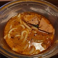 Sen Street Curry with vegan duck, tofu, and udon noodles at Sen Noodle House in Santa Clarita