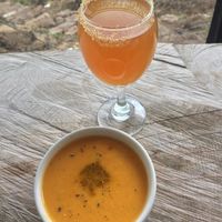  Carrot soup  at Cable a Tierra in Medellin