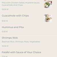 Shrimps on the menu at Sanamente Healthy Food & Juice Lab in Forte Dei Marmi