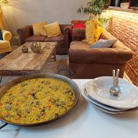 Veggie Paella with mushrooms at Sa Vinya in Mallorca