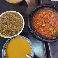 Takuti, lentils, vegetable soup at Chez Omar in Essaouira