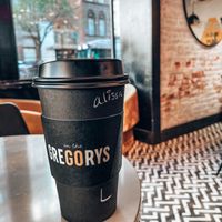Almond Milk Latte at Gregorys Coffee in Washington
