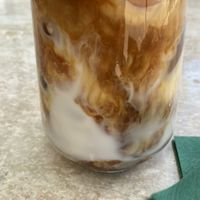 Almond milk iced latte  at Ethique Plant-based in Istanbul
