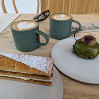 Napoleon and Fleur de Pistache at Ethique Plant-based in Istanbul