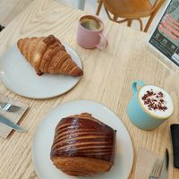 Croissant and pain au chocolat at Ethique Plant-based in Istanbul