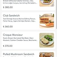 Part of the menu (available via QR code)  at Ethique Plant-based in Istanbul