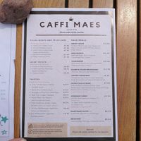 Some vegan options at Caffi Maes in Gwynedd