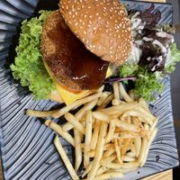 Hawaiian teriyaki burger  at So Green in East Singapore