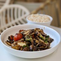 Stir Fried Mixed Mushrooms at iVegan 爱素 - Katong in Central Singapore
