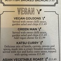 Vegan options  at The Original Rosslyn Inn in Roslin