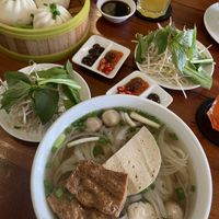 Pho and bao buns  at Nhà Hàng Chay NẤM in Phu Quoc