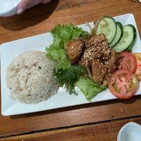 Vegan Chicken and Fried Rice at Nhà Hàng Chay NẤM in Phu Quoc