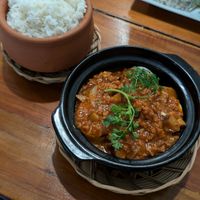 Szechuan Tofu mit Reis at Nhà Hàng Chay NẤM in Phu Quoc