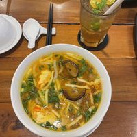 Suppe mit Veganer Krabben alternative   at Nhà Hàng Chay NẤM in Phu Quoc