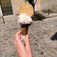 Lemon (cones are vegan!)   at Baffone Gelateria Artigianale in Ravello