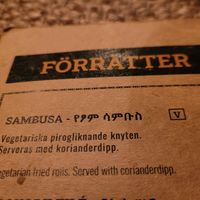 Vegan starter at Simba in Gothenburg
